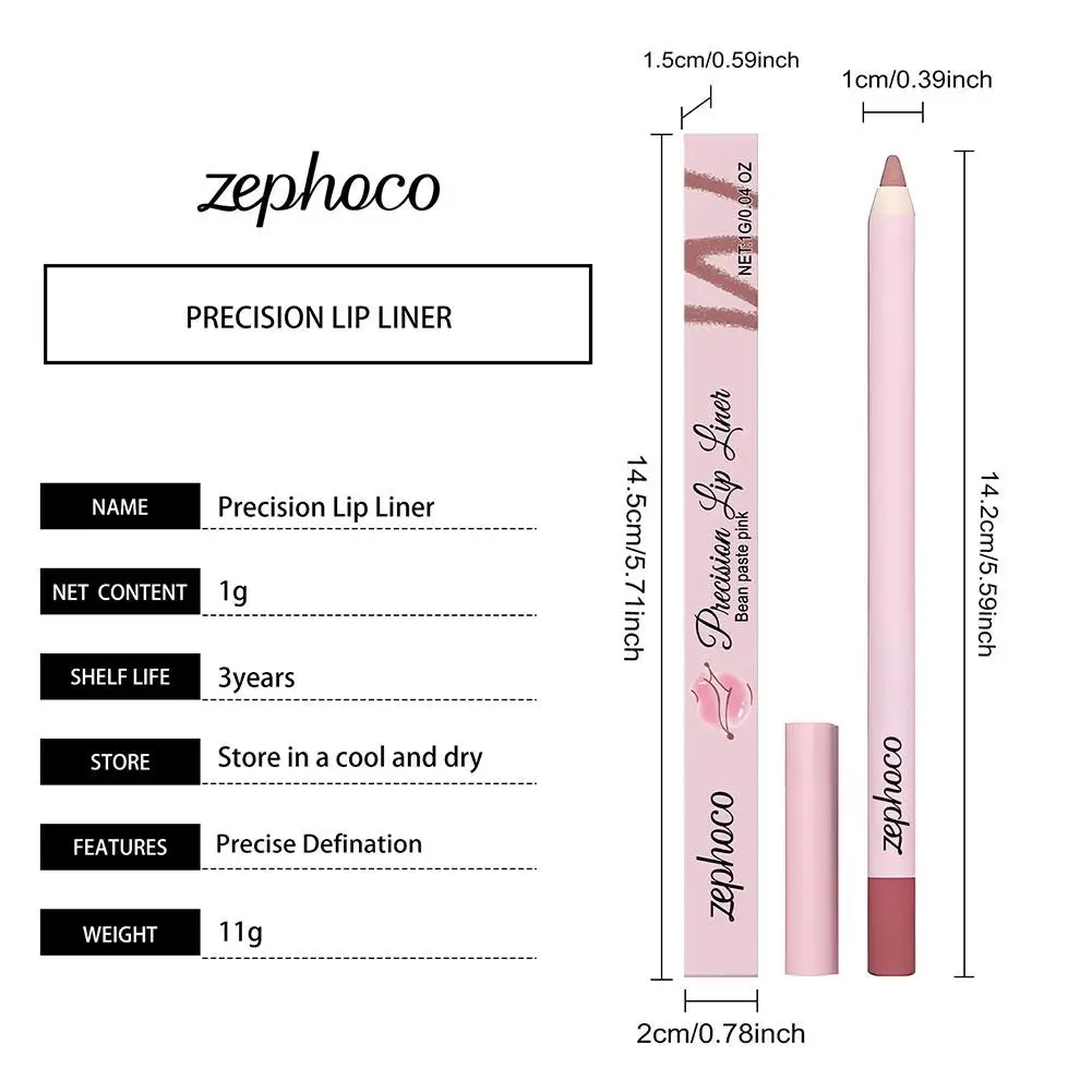 1pcs Long Lasting Lip Liner Pencil Highly Pigmented Lip Contour Plumping Lip Makeup Smudge Proof Daily Lip Cosmetic