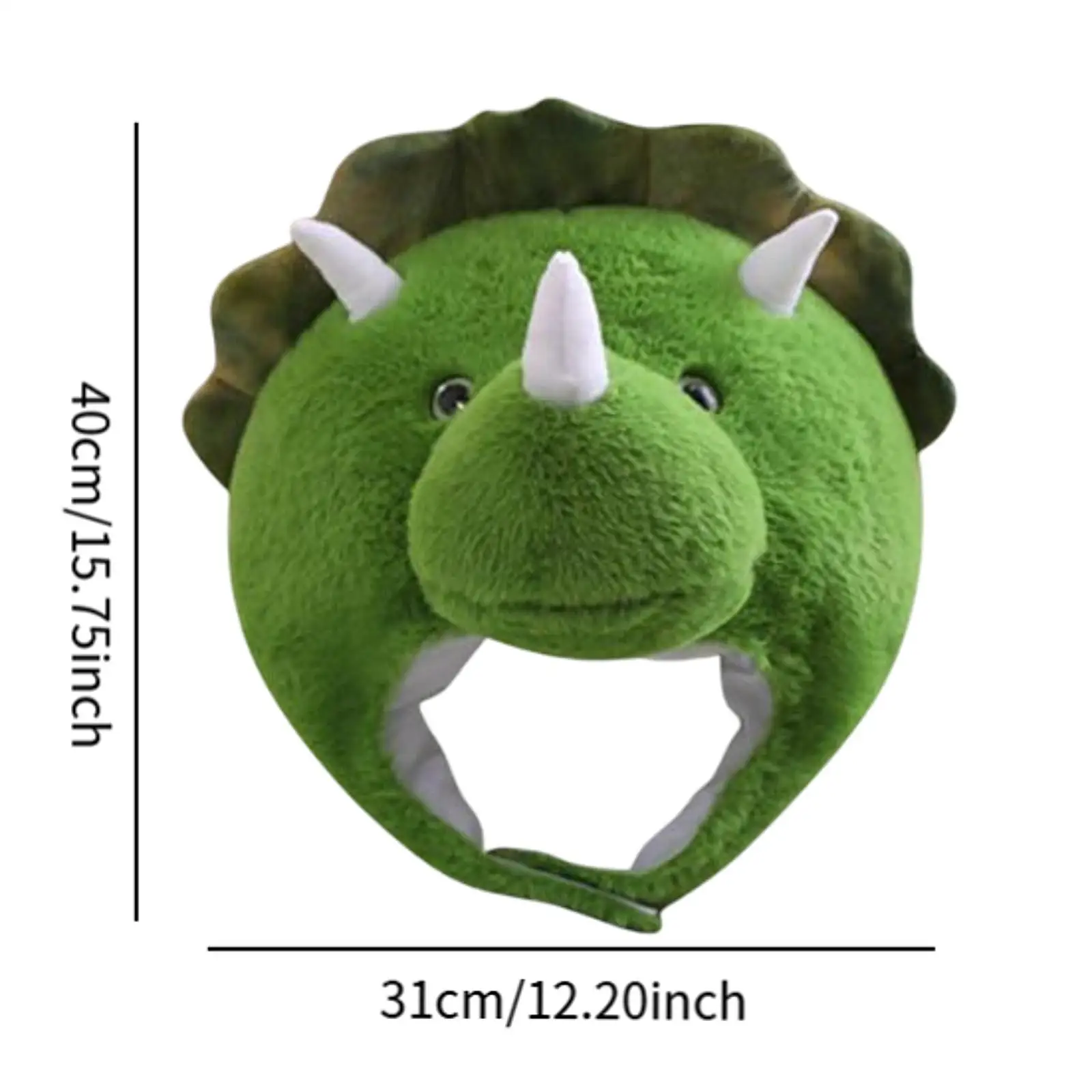 Triceratops Hat Cosplay Selfie Hat Plush Hat for Carnival Birthday Performance