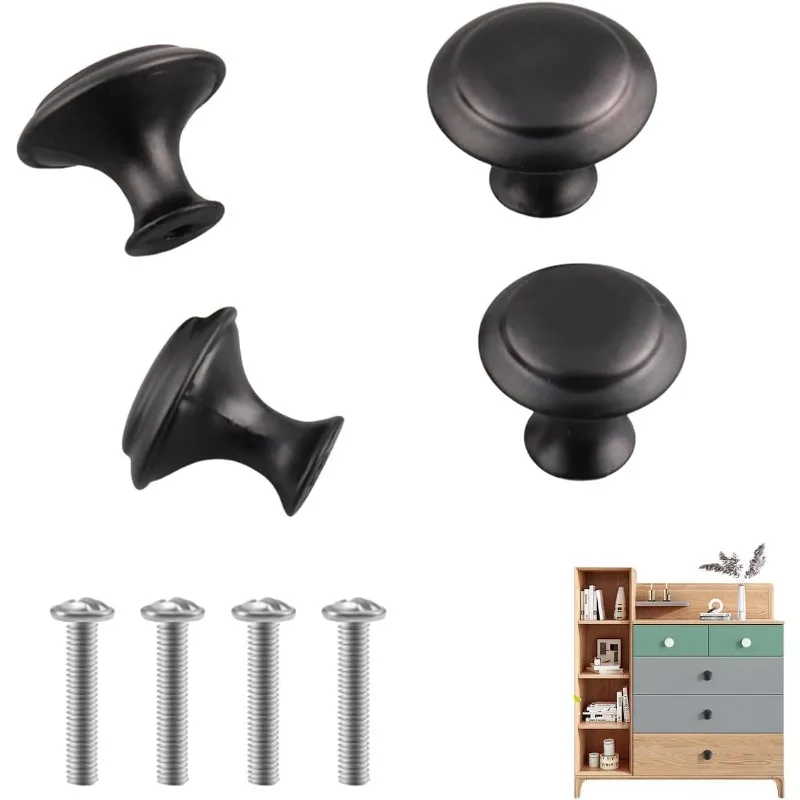 Schrankknöpfe, Schubladengriffe, Küchenschrankgriffe, Möbelgriffe, schwarze Möbelgriffe, Knöpfe