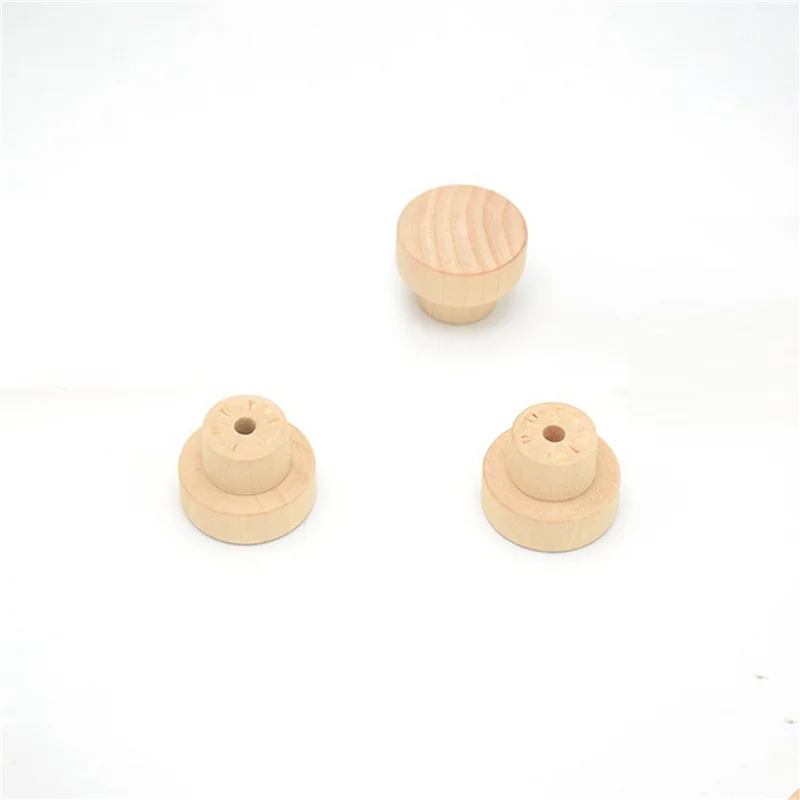 

AA49 60Pcs Wooden Drawer Knobs, Furniture Knobs, Wooden Cupboard Knobs For Cabinets And Drawers, Round Wooden Knobs