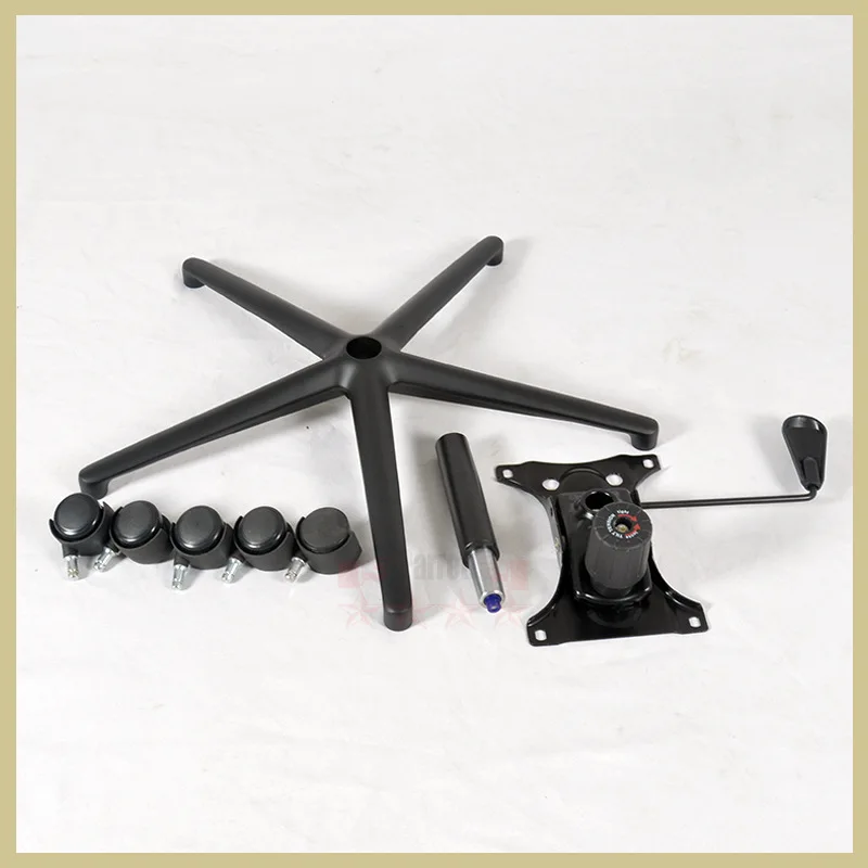 

Furniture hardware accessories aluminum alloy die-casting five-star foot spraying black five-claw office swivel chair bas