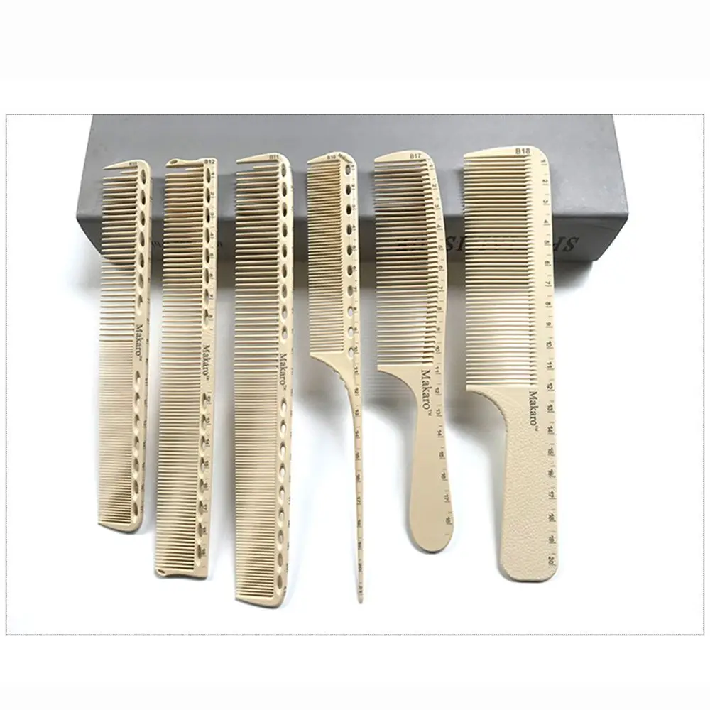 1PC Barber Comb Plastic Clear Scale Laser Ruler Hair Comb Professional Hairdressing Comb Brushes Salon Hair Cutting Styling Tool