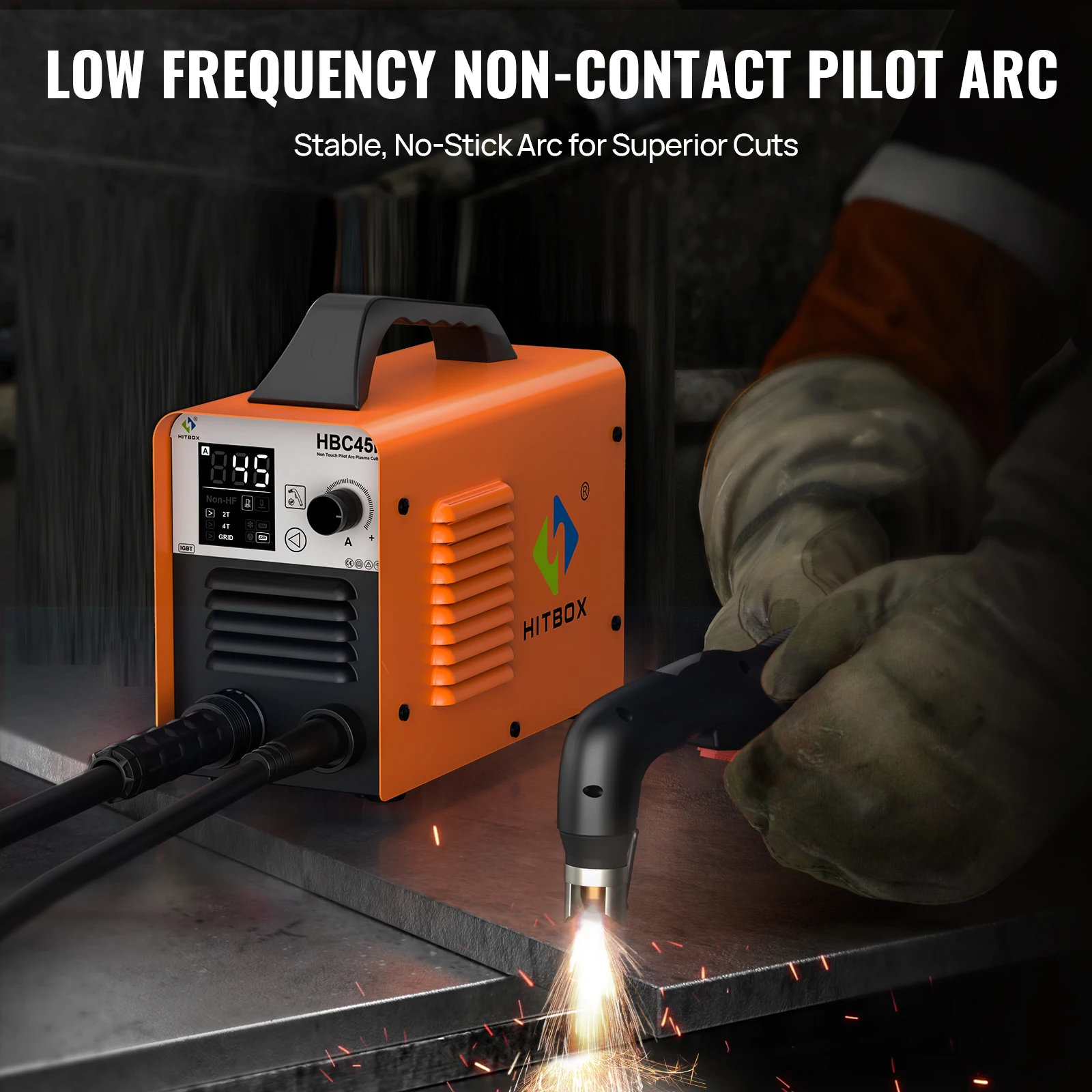 قاطع البلازما HITBOX HBC45II قطع تماس منخفض التردد 110/220 فولت شاشة ديجيتال 2T/4T مع وظيفة قطع الشبكة #6