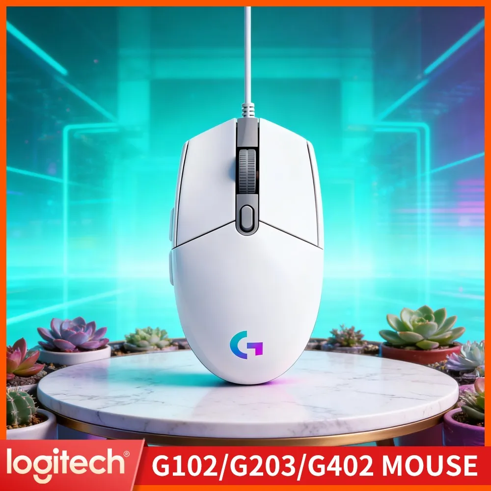 Logitech G102 Prodigy Gaming Mouse, 1000Hz Polling Rate, Mechanical Buttons, RGB Lighting For MOBA