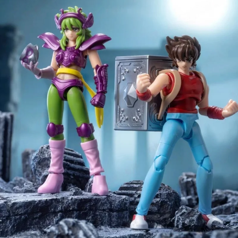 

Hot Blokees Saint Seiya Galaxy Version 2 Action Figures Camus Hoyoga Dohko Milo Shiryu Pegasus Nachi Anime Figurines Fans Gift