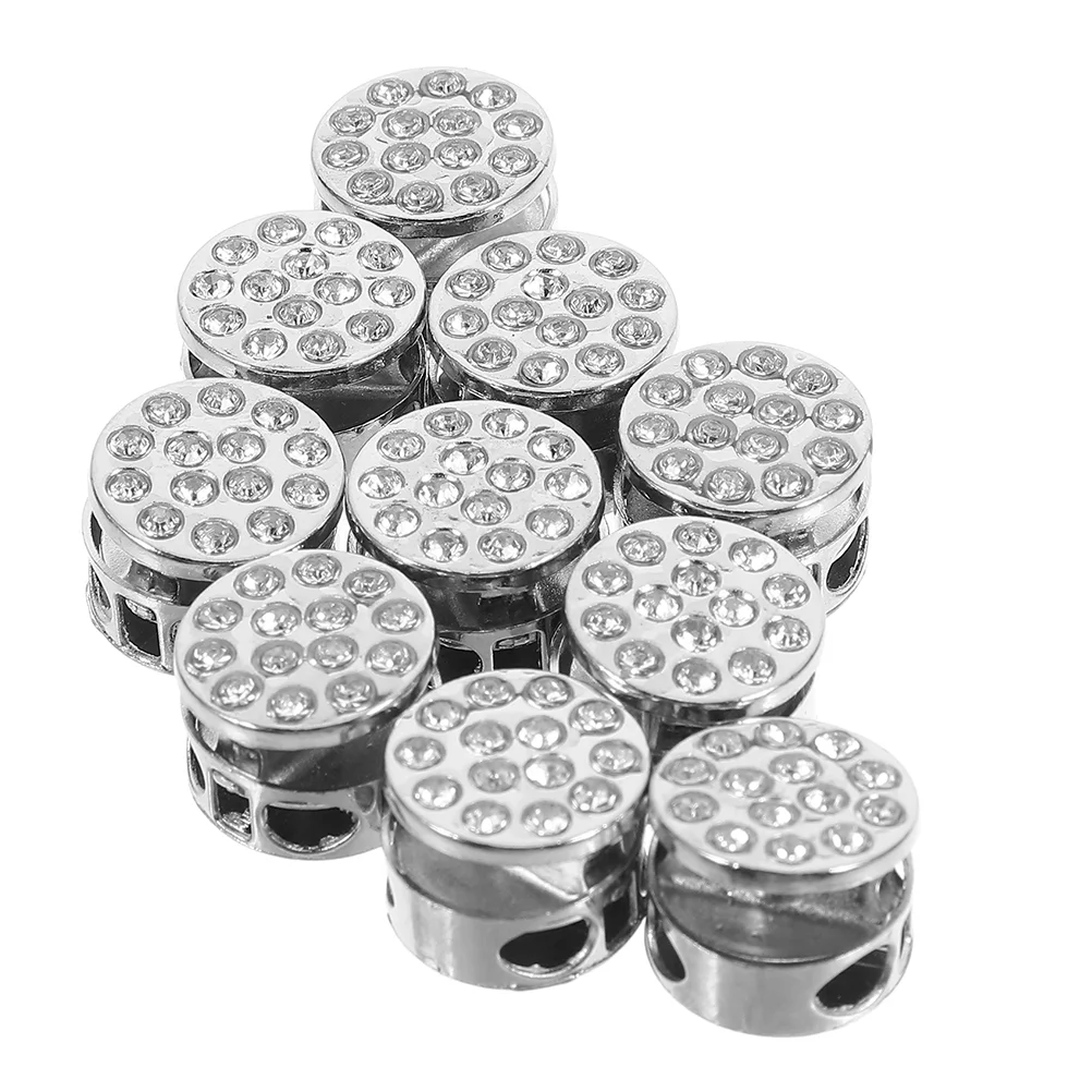 12 Pcs Pig Nose Button Cord Locks Black Spring Toggle Non-slip End Drawstring Hoodie Metal Clip for Drawstrings Stopper