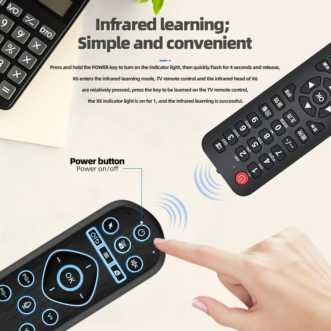7 Color Backlit Remote Control Air Mouse Voice Gyroscope Mini Keyboard Dual Mode 2.4G BT5.2 Wireless For Android Smart TV Box PC