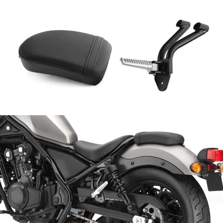

Rear Passenger Seat andamp; Footpegs Rest Fit For Honda Rebel CMX300 CMX500 2017-2024