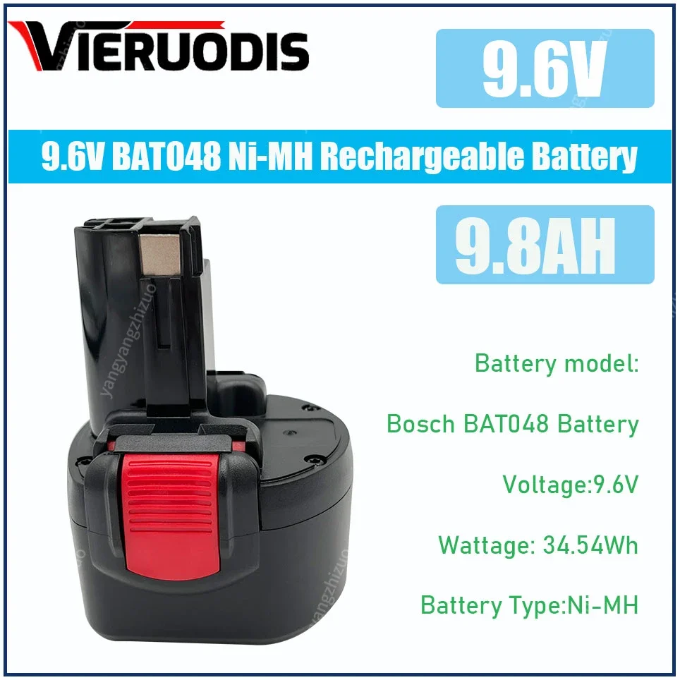 

For Bosch 9.6V 4.8AH 6.8AH 9.8AH Rechargeable Ni-MH Battery BAT048 BAT100 BAT119 BH984 BPT1041 GSR GDR Power Tools Battery