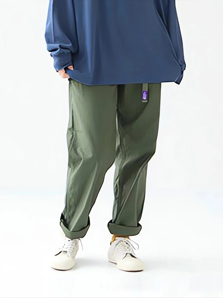 

Simple Design Pure Cotton Straight Leg Workwear Pants Japanese Sle Casual Trousers American Retro Autumn Season Men's Pants