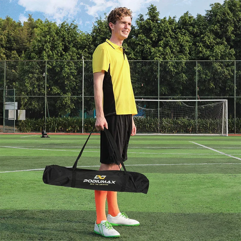 Portable rugby throwing net 8x8 feet knotless net for improved throwing accuracy with 5 target pockets