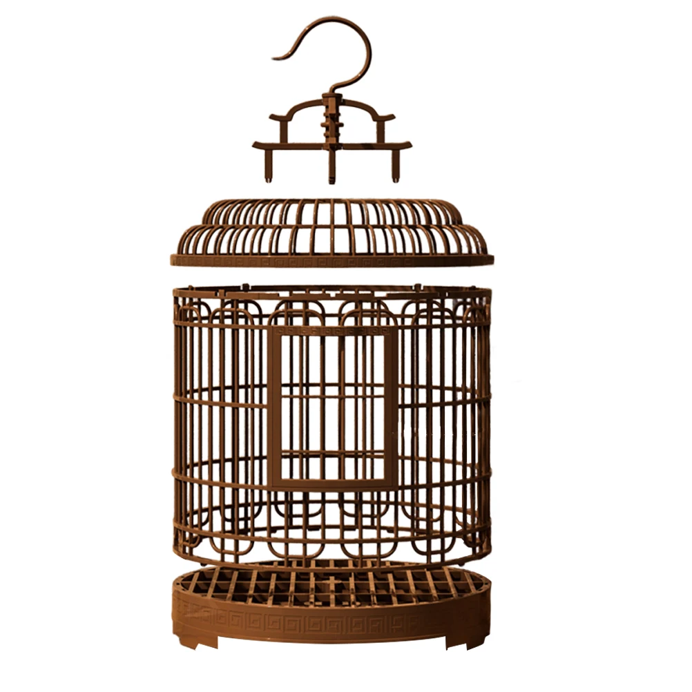 

Birdcage Villa Large Plastic Cage for Budgie Parakeet Travel Carrier with Spacious Design Easy Cleaning Portable Use pigeon