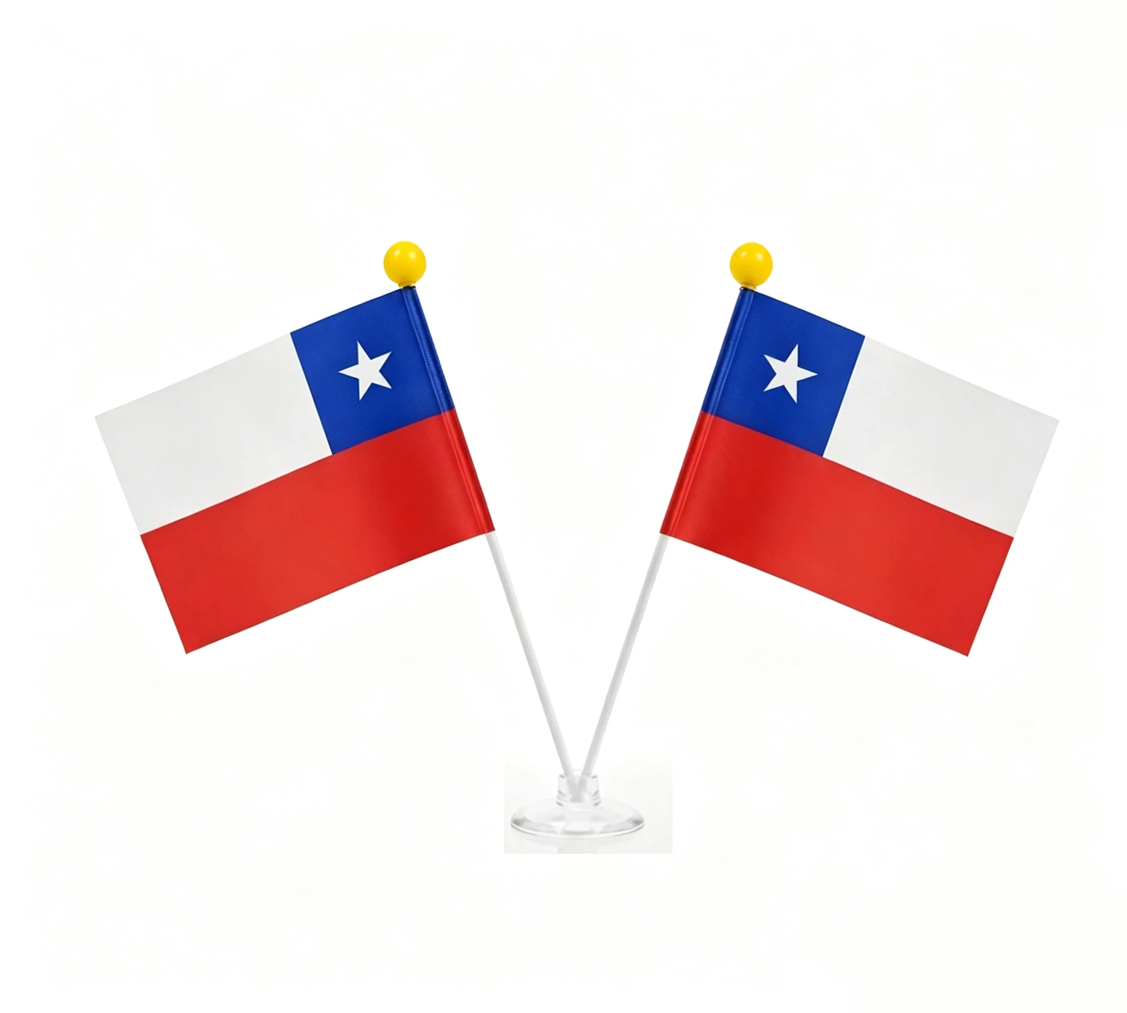 Flagnshow 100% Polyester  Chile Suction-Cup Table Flag
