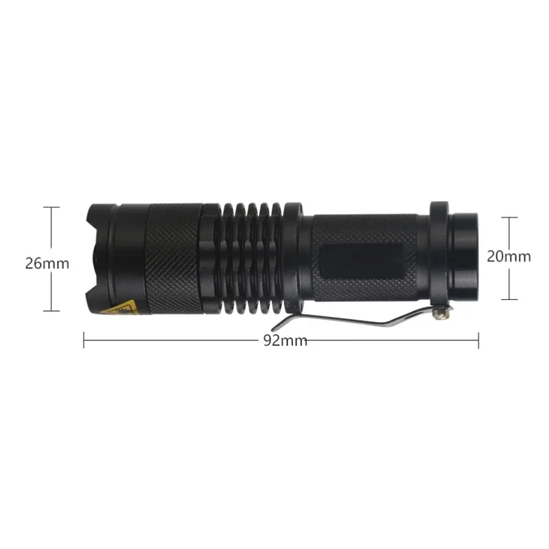 1PC Outdoor EDC Waterproof LED Flashlight High Power Mini Spot Lamp 3 Models Zoomable Camping Equipment Torch Flash Light