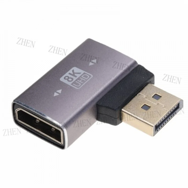 Y Y 8K DisplayPort 1.4 Adapter 90 Degree Right Angle DisplayPort Male to Female