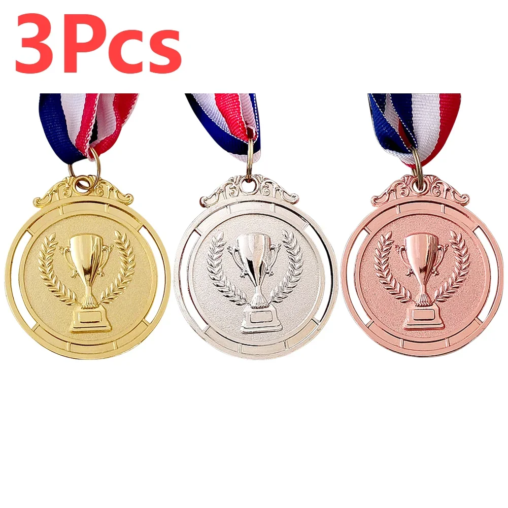 10-30xWinner Beloning Goud Zilver Brons Award Medaille met Neklint 1e 2e 3e Prijs Medaille voor Sport Competitie Prijs voor Kinderen