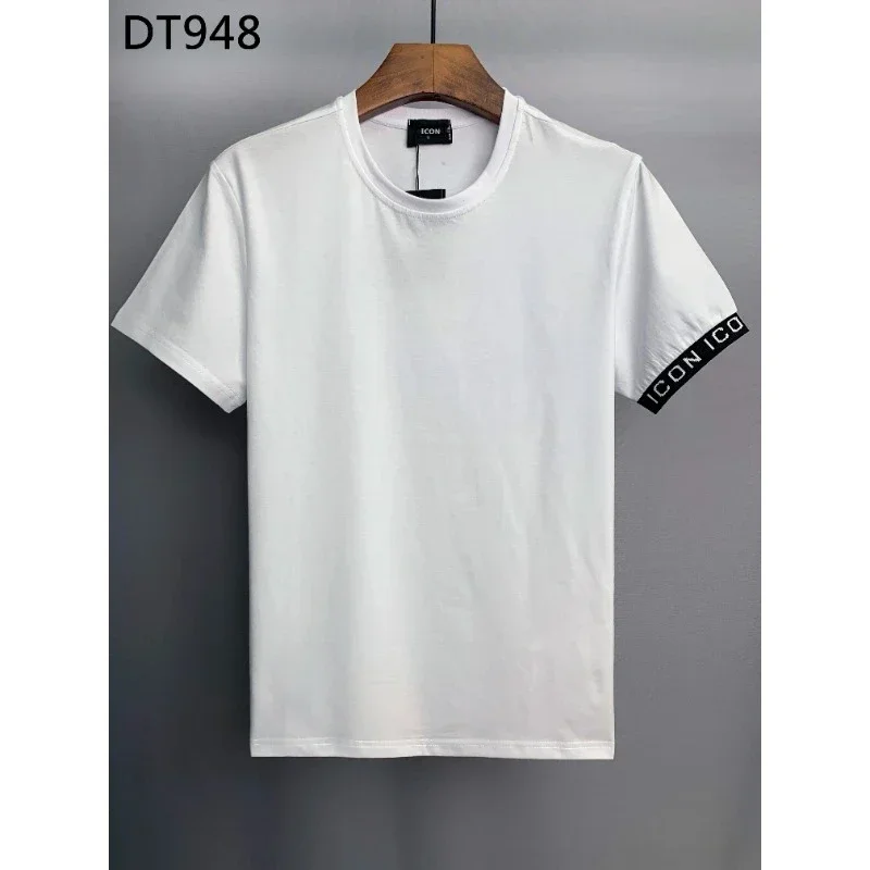 Dsq2 Tags 2024 Trendy Men Summer T-shirts ICON Tops Shirts Big Size M-XXXL