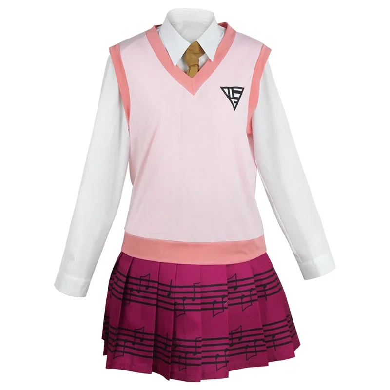 Anime recruté anronpa Kaede Akampetrol Robe Uniformes Ensemble Cosplay Costumes