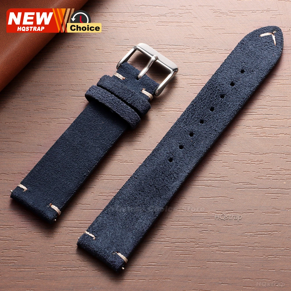 Neues 14/16/18/19mm 21mm 22mm 20mm Weiches Wildleder-Uhrenarmband für Seiko für Omega Universelles Schnellwechsel-Armband für Herren und Damen