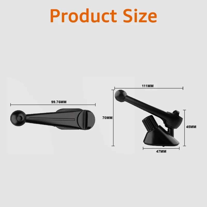 Universal 17mm Kugelkopf für Auto Air Vent Clip Telefon Halterung 360 Grad Drehbare Auto Air Outlet Telefon Halter basis Zubehör – Detail 7