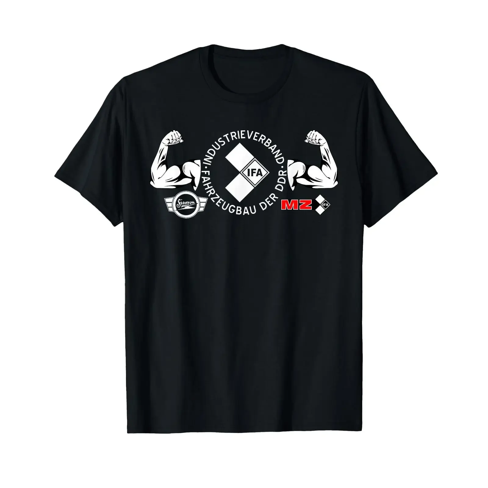Simson Moped Suhl DDR Cult IFA SR1 2 MZ ETZ VEB T Shirt black vintage Washed Stretched Slightly Breathable fashion
