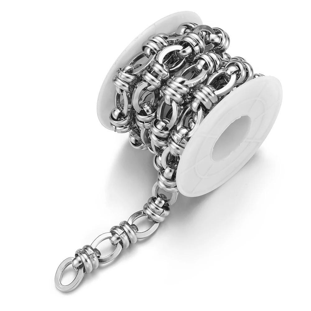 1 Meter Edelstahl Große Schwere Massive Ketten für DIY Hip-Hop Herren Punk Halsketten Zubehör Schmuck Ohrringe Herstellung – Detail 6