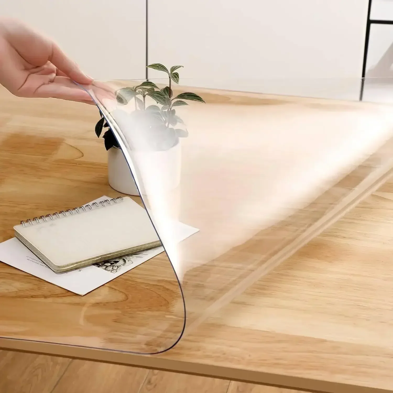 Plastic Table Cover Rectangle Clear Desk Mat Vinyl Table Top Protector PVC Night Stand Table Cover Mat for Coffee Table