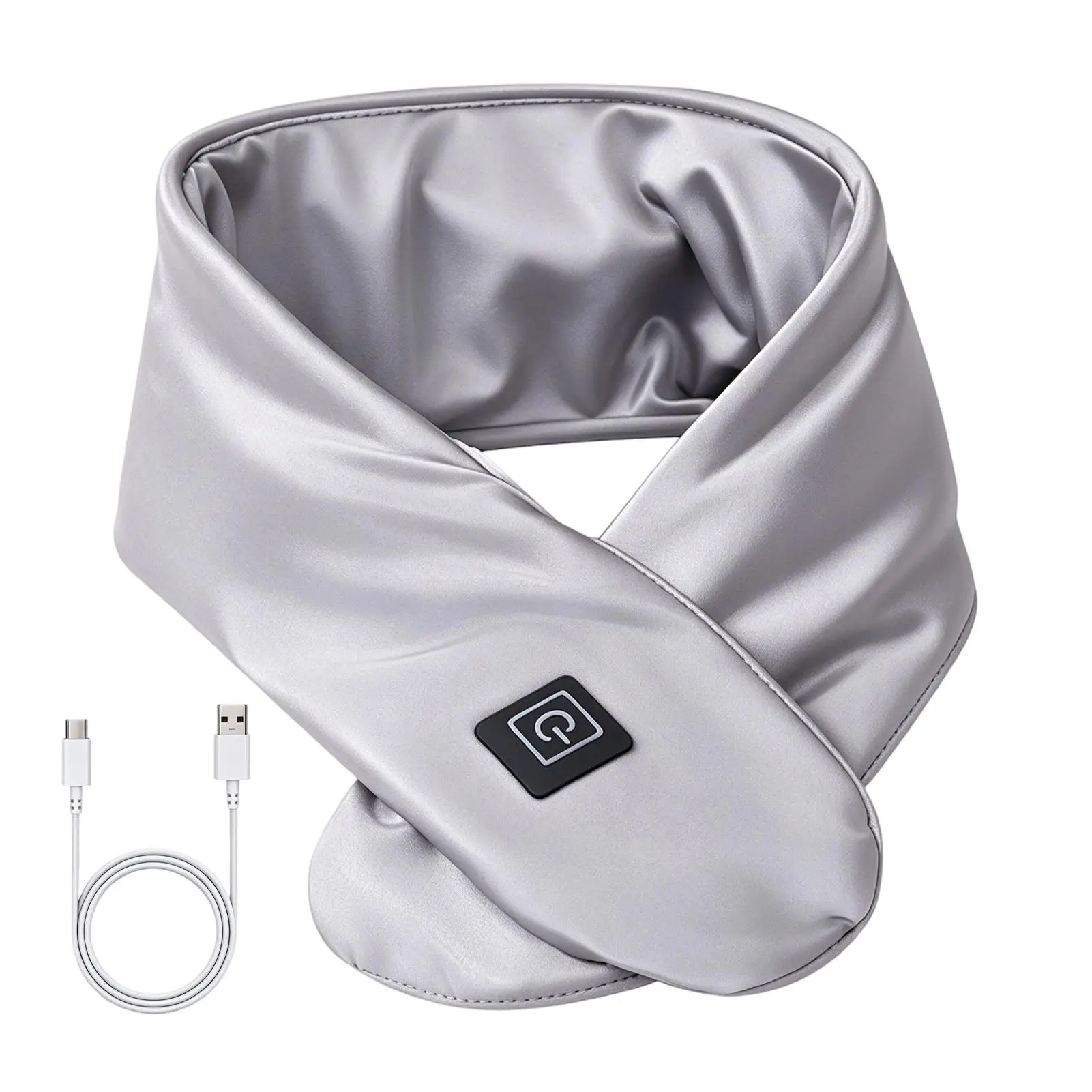 Neck Heating Pad Electric Heater Scarf USB Rechargeable 3 Temp Settings Electric Heated Neck Wrap For Men Women Senior Winter