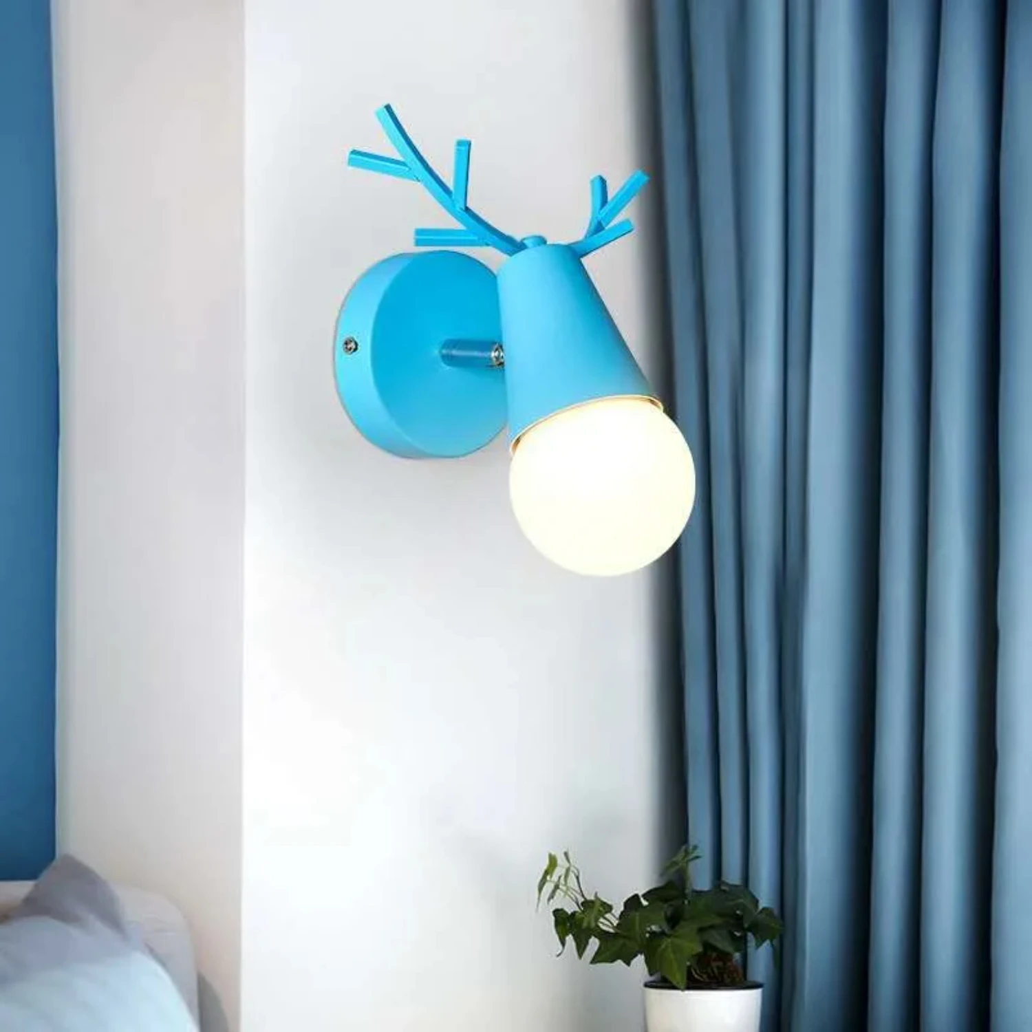 Colorful LED Modern Nordic Vintage Loft Wall Lamp for Children's Room Bedroom Parlor Bedside Stair Decor