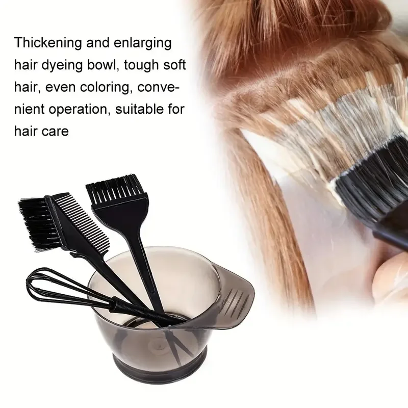 5pcs/set Hair Dye Kit Hair Dye Tools Hairdressing Styling Accessories With Hair Dye Color Mixer Hair Dye Brush Bowl Salon Hair