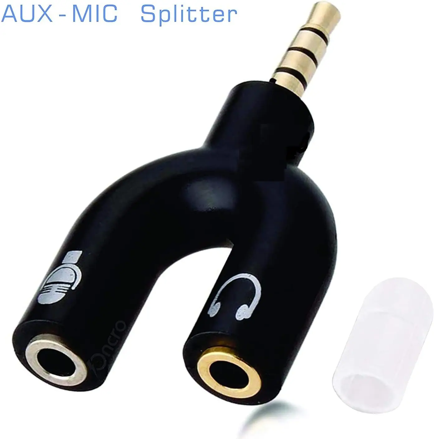 DANJU 2-pack 3.5mm Headphone Mic Splitter Adapter U-shaped Stereo 3.5mm 1 To 2 Audio Splitter Adapter， Computers, MP3, Tablet