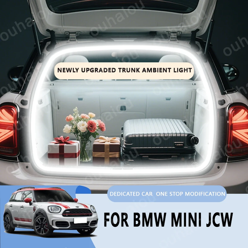

For 2021-2025 BMW MINI JCW trunk light modification light Atmosphere lights White warm white Rear Trunk LED Light Bar