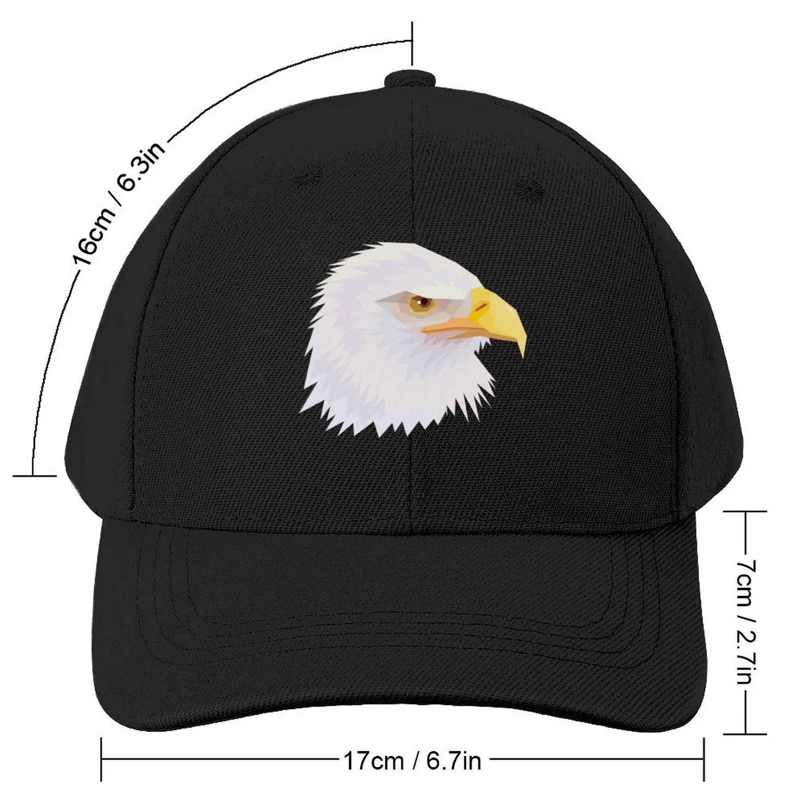 Low Poly Bald Eagle Baseball Cap Snapback Cap Ball Cap custom Hat Sunhat Girl Men's