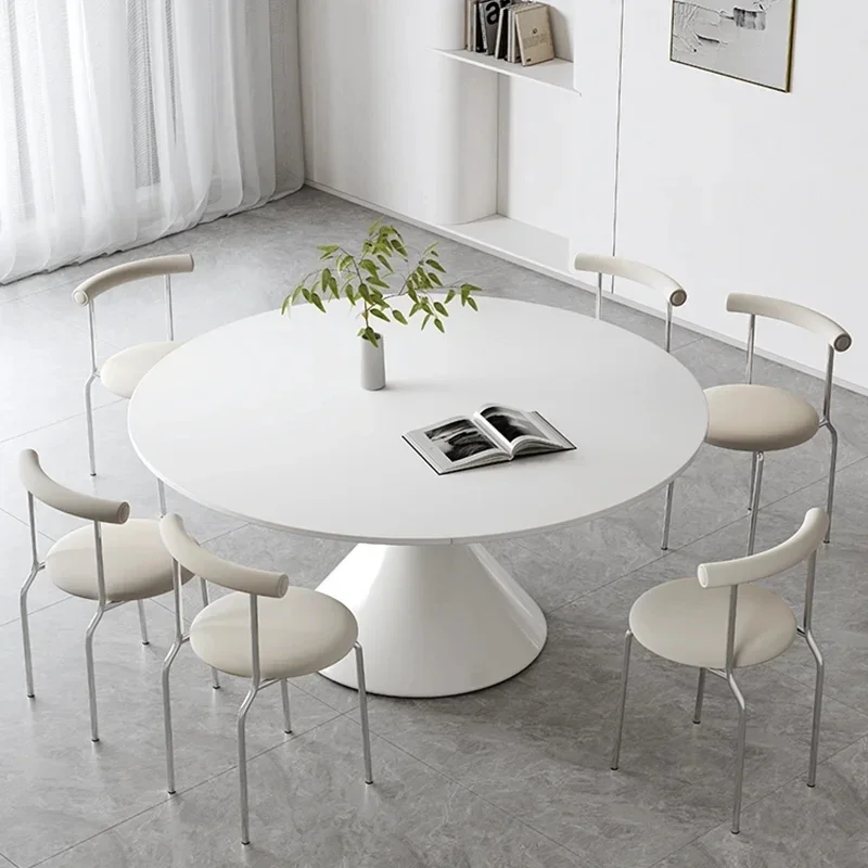 Round Folding Dining Table Chair Japanese Modern Design Dining Table Extension White Muebles De Cocina Kitchen Furniture