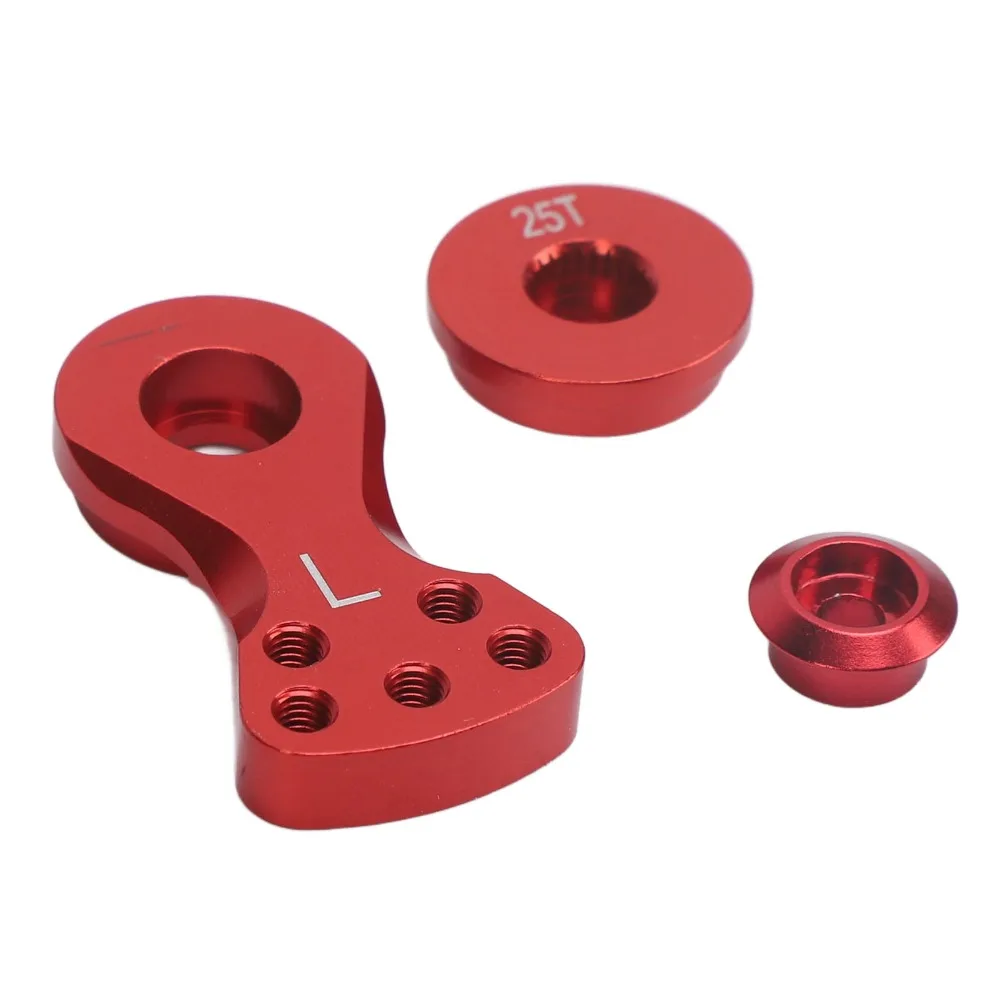25T Servo Saver Arm 5 Holes Aluminum Alloy Servo Saver Horn Arm With Screws Washers Nut Hi-Torque Servo Saver Arm For RC Boat