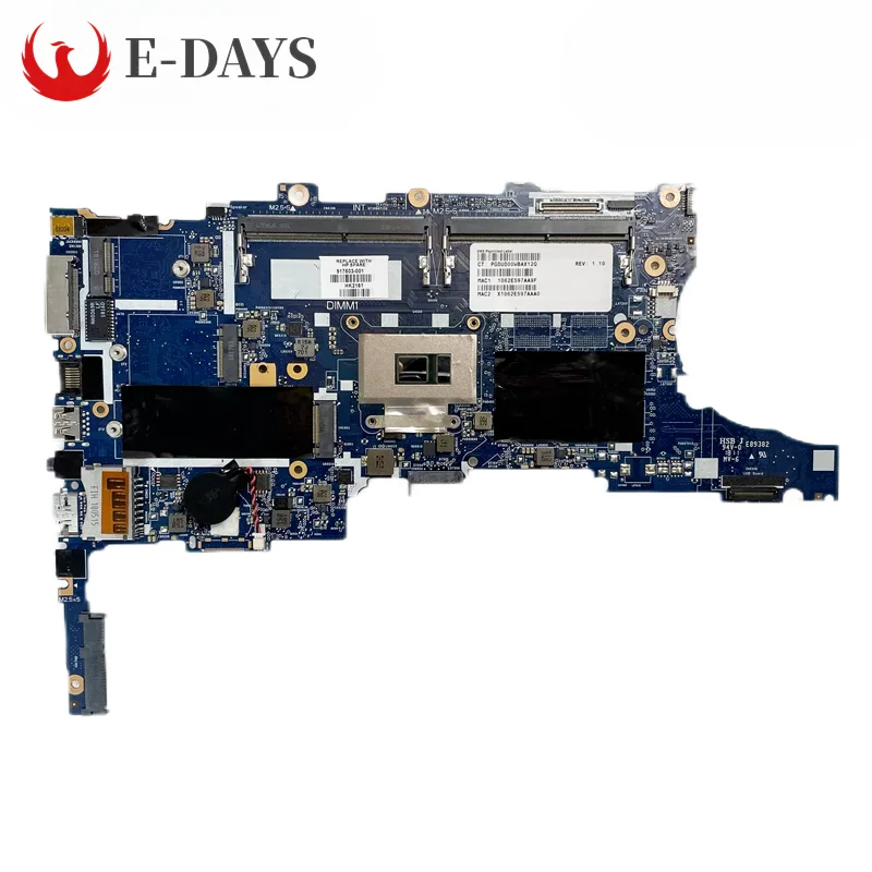 

For HP Elitebook 840 G4 850 G4 Laptop Motherboard 6050A2854301-MB-A01 Notebook Mainboard with I5-7200U I7-7500U CPU UMA DDR4