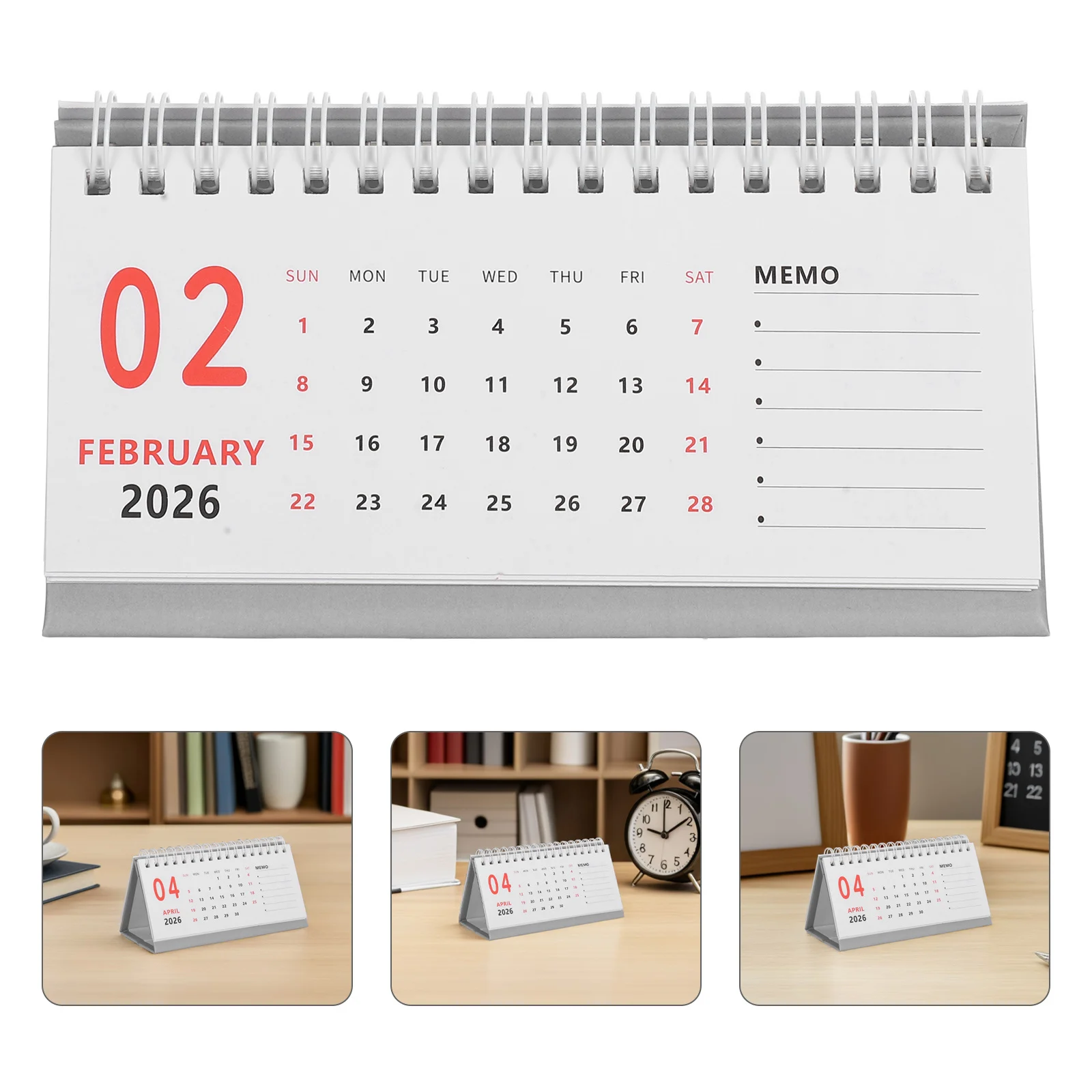 

2025-2026 Mini Desktop Calendar Small Standing Flip Monthly Planner Space Saving for Office Home School Daily Schedule Organizer