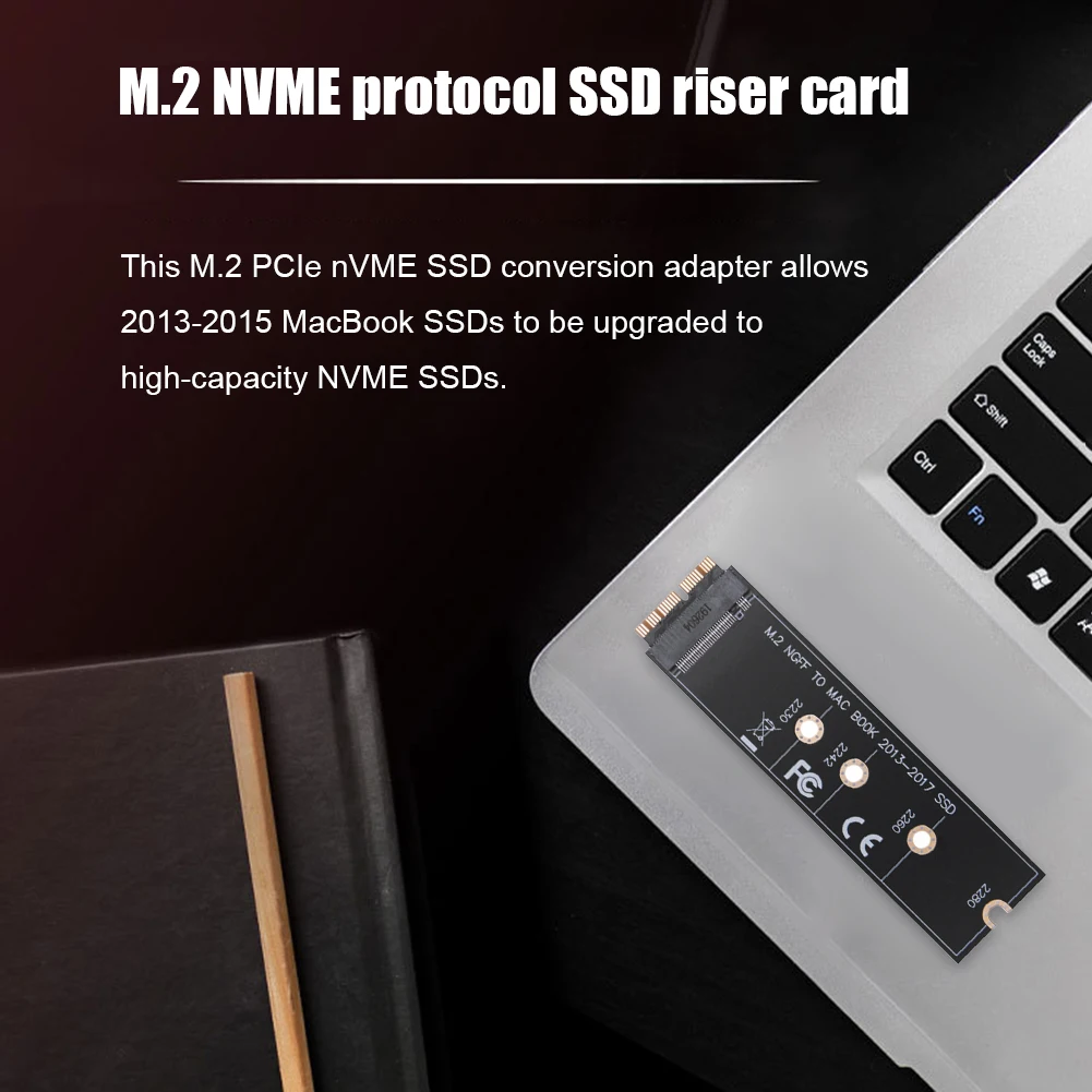 M.2 NVME SSD Adapter PCIE3.0 Solid State Drive Adapter Card PCB for MacBook Air 2013- 2017 for Pro A1465 A1466 A1398 A1502