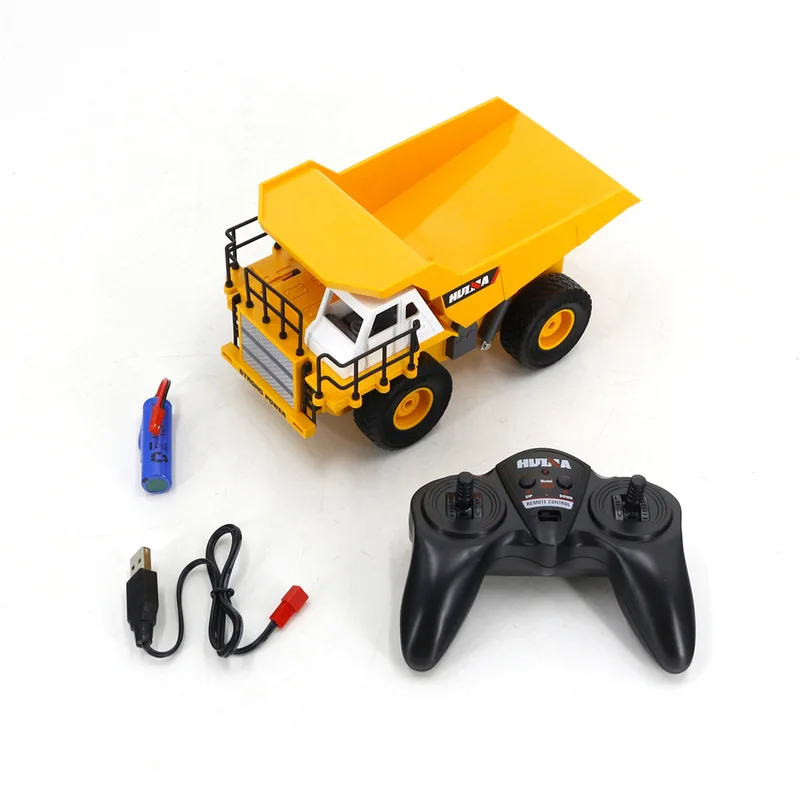 New Product Huina Six-channel Remote Control Electric Simulation Dump Truck Engineering Vehicle 1:24 Children's Toy Gift