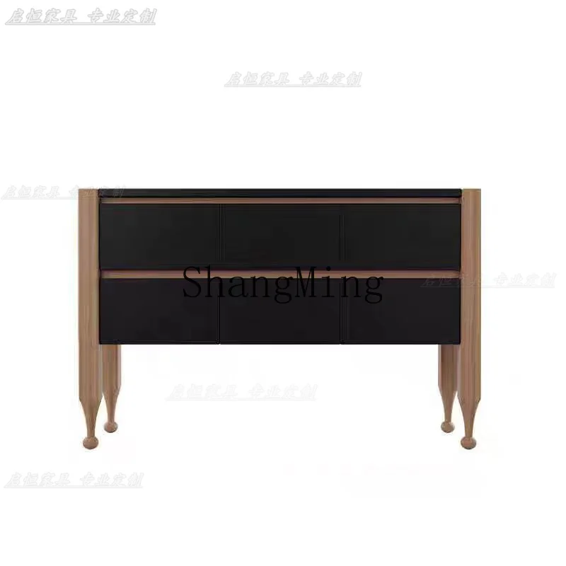 

HJ retro solid wood chest medium antique style bedroom against the wall modern simple locker foyer entrance cabinet
