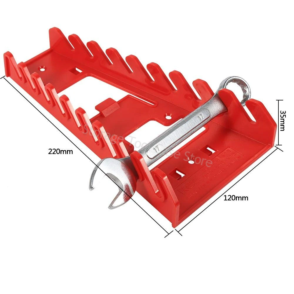 Soporte clasificador de llaves inglesas, bandeja de montaje en pared, organizador de almacenamiento de plástico para el hogar, herramienta de