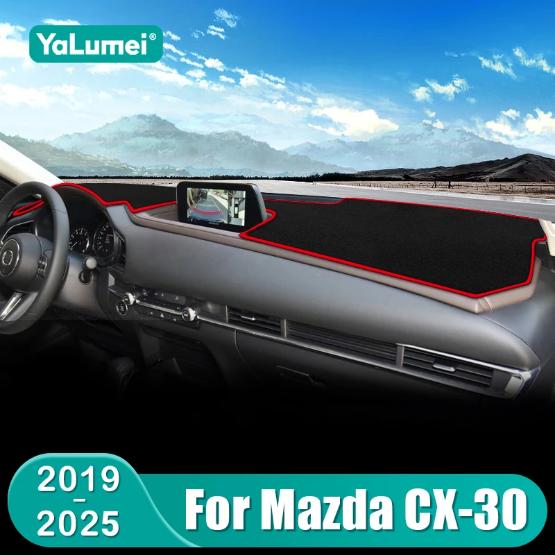 Cubre Tablero para Mazda CX-30 CX30 DM 2019 2020 2021 2022 2023 2024 2025, Protector Solar para el Tablero de Instrumentos, Accesorios Antideslizantes