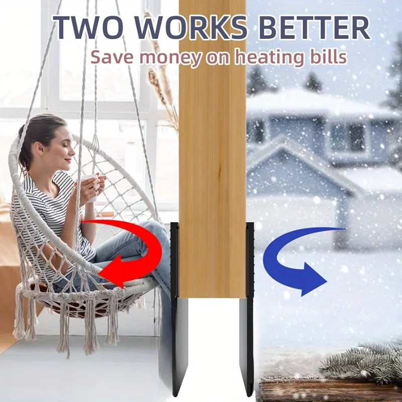 2 Rolls Self Adhesive Door Bottom Seal Strip Noise Reduction Windproof Insect Dust Silicone Door Draft Stopper Energy Saving