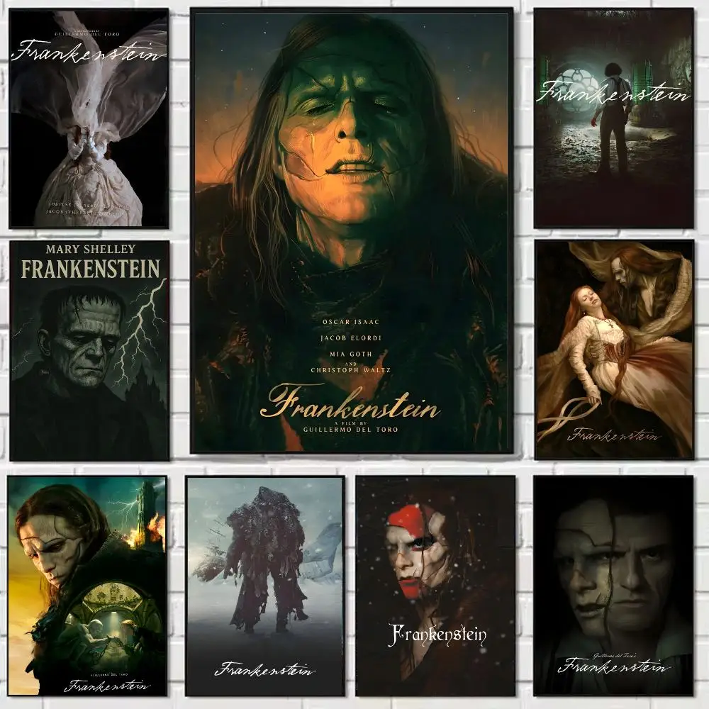 Movie F-Frankenstein Poster Self-adhesive Art Waterproof Paper Sticker Coffee House Bar Dorm Room Wall Decor