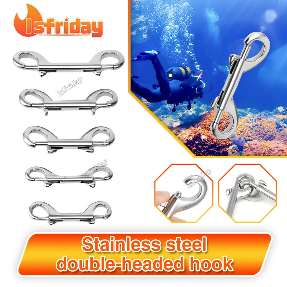 Scuba Diving Stainless steel egg Quick Link Carabiner Double Ended Bolt 65mm 90mm 100mm 110mm Snap Hook Clip