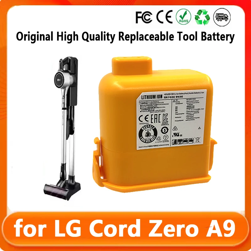 High Capacity 5000mAh Battery for LG CordZero A9 Vacuum Clea