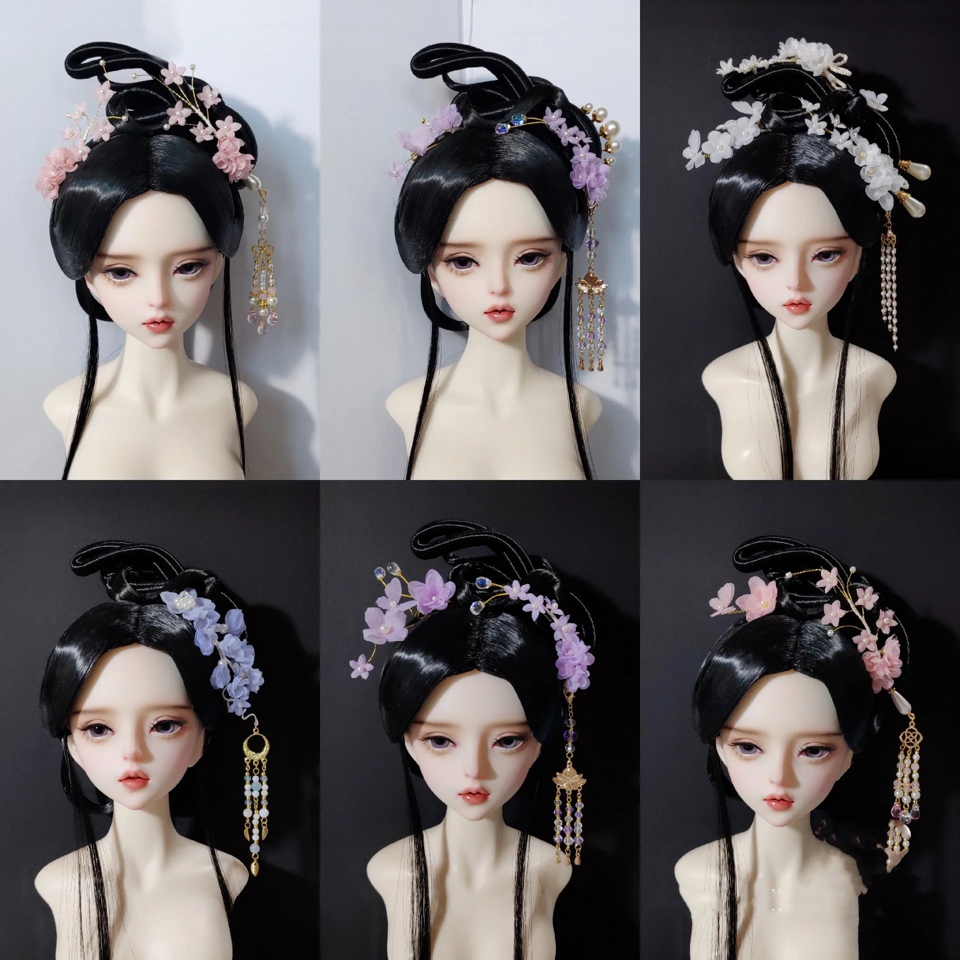 BJD Doll Accessories 1/3 1/4 1/6 Antique Doll Headdress, Perm Hairpins