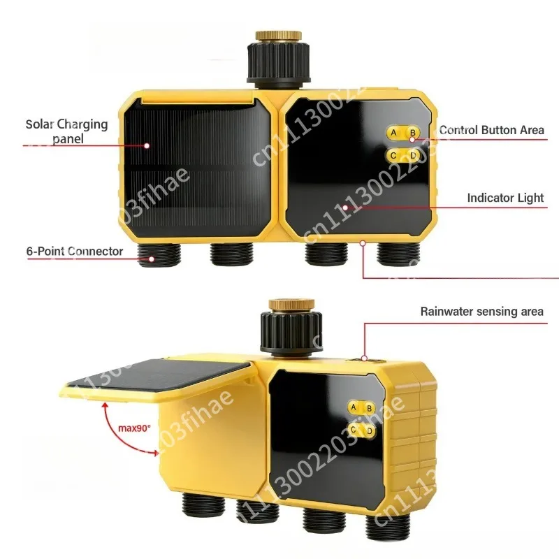 Connect micro spray, four valve controller timer garden swimming pool vegetable garden watering controller