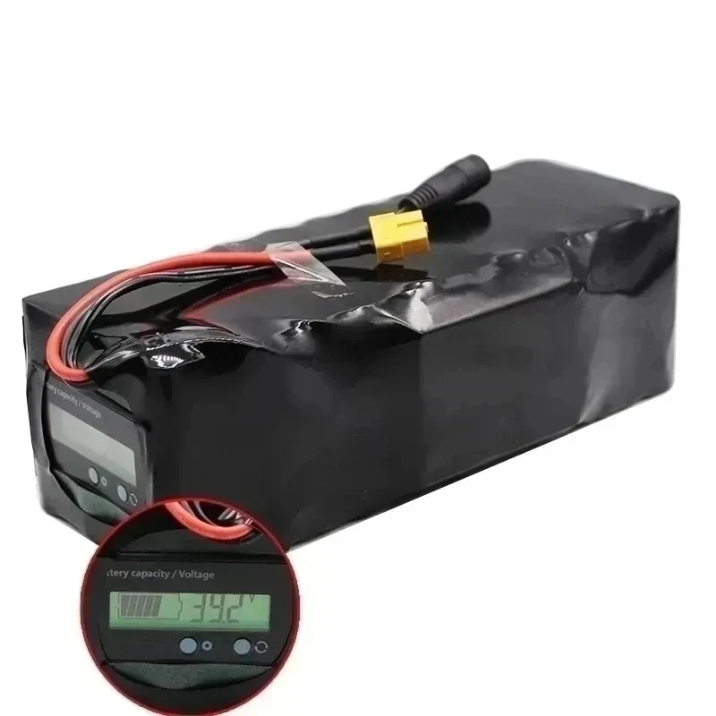 36V Battery 10S4P 30Ah Battery Pack 500W High Power Battery 42V 30000mAh Ebike Electric Bicycle xt60 BMS with Capacity Indicator