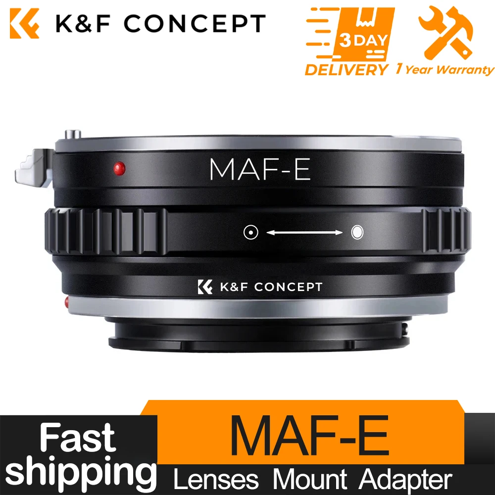 K&F Concept MINOLTA(AF)-NEX Lens Mount Adapter Ring for Minolta(AF) MAF Lens to Sony E Mount NEX Lens Camera A5000 A6000 A6400